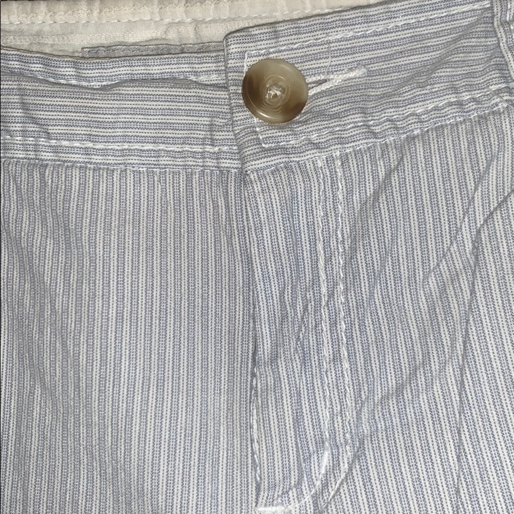 White & Pale Blue Striped Shorts *2 for $5* - Picture 2 of 8